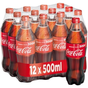Bax Băutură răcoritoare Coca Cola Clasic/Zero, 12x500 ml